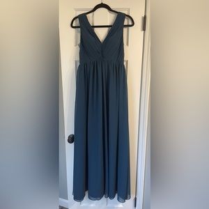Azazie Ranvie dress, Neptune, worn once for a wedding, size A4